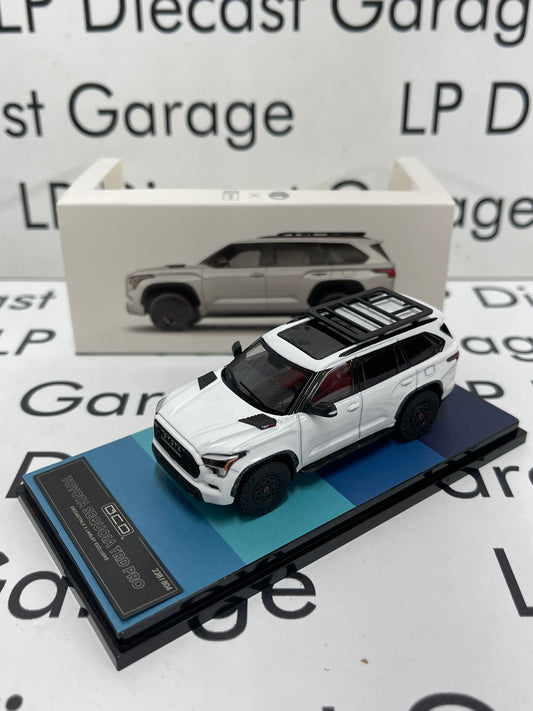 GCD 2024 Toyota Sequoia TRD Pro Ice Cap White DiecastTalk X Lamley Group Exclusive 1:64 Diecast