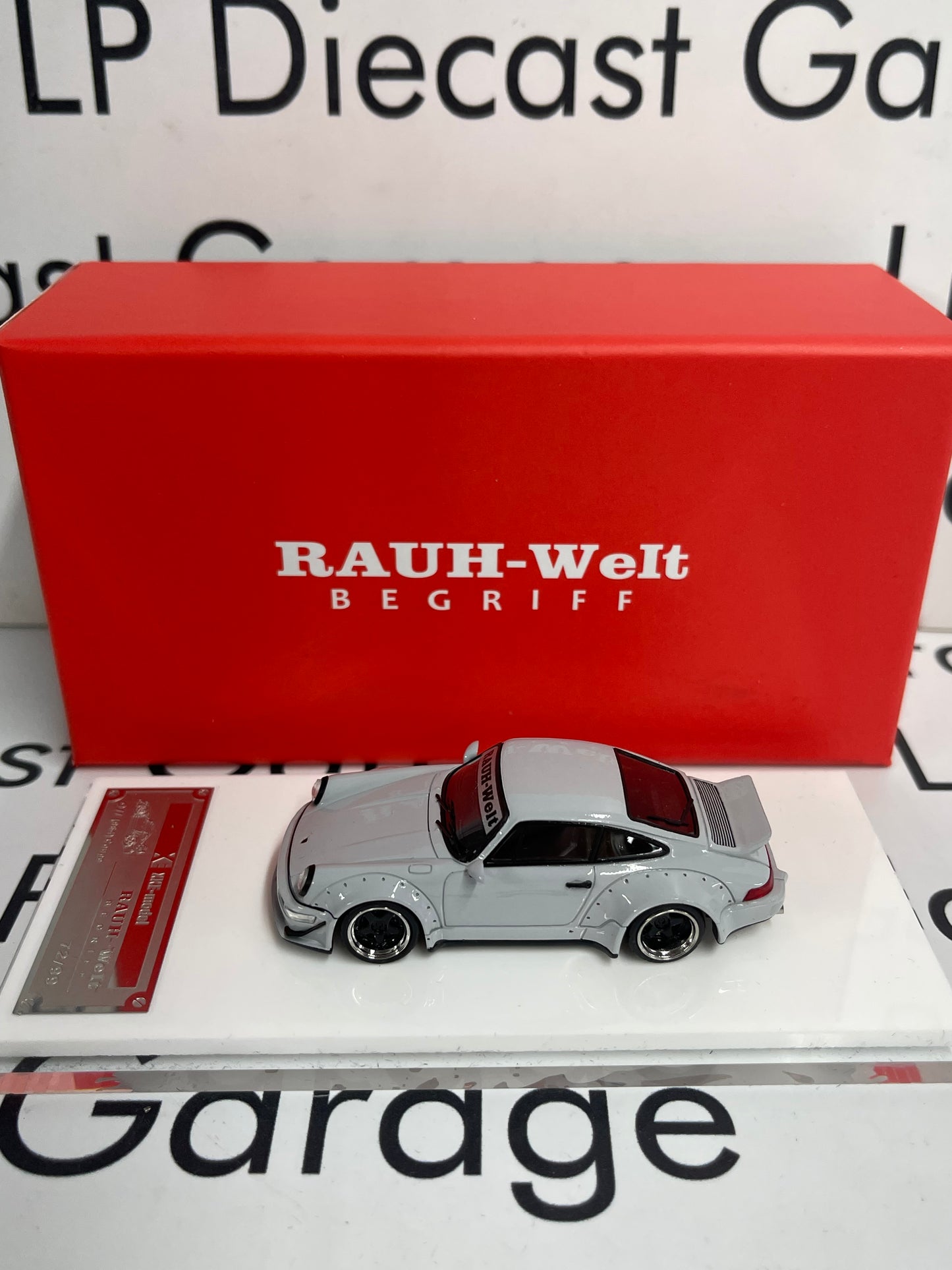 XXE-Models Porsche 964 RWB BeGriff Cement Gray Resin Model Rauh-Welt 1:64 NOT Diecast