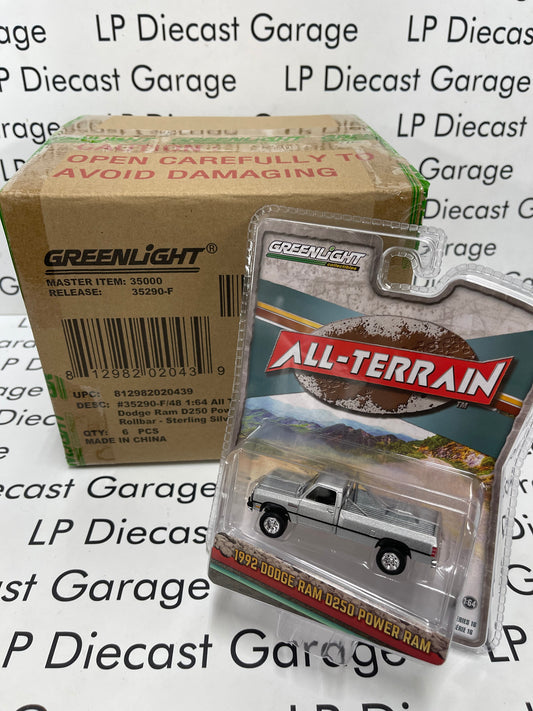 GREENLIGHT 1992 Dodge Ram D250 Power Ram Silver All Terrain 1:64 Diecast CASE OF 12