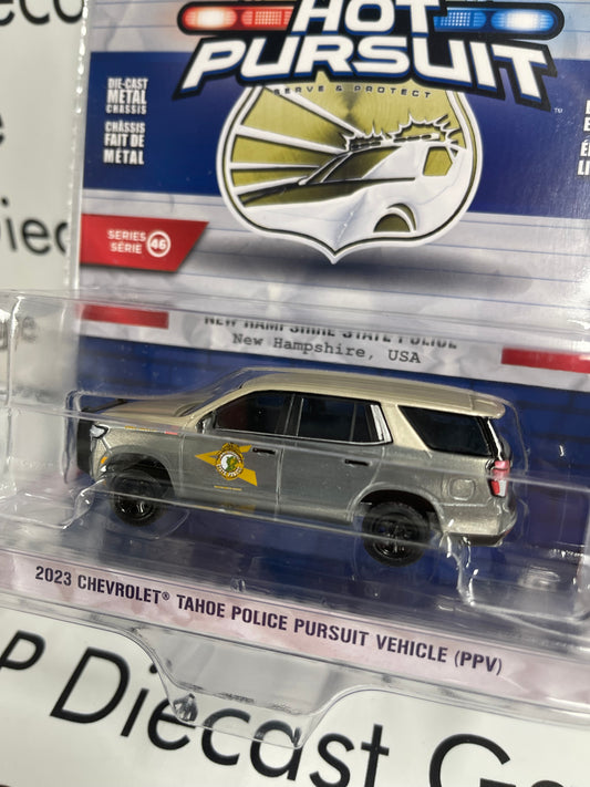 RAW CHASE GREENLIGHT 2023 Chevrolet Tahoe Police New Hampshire 1:64 Diecast