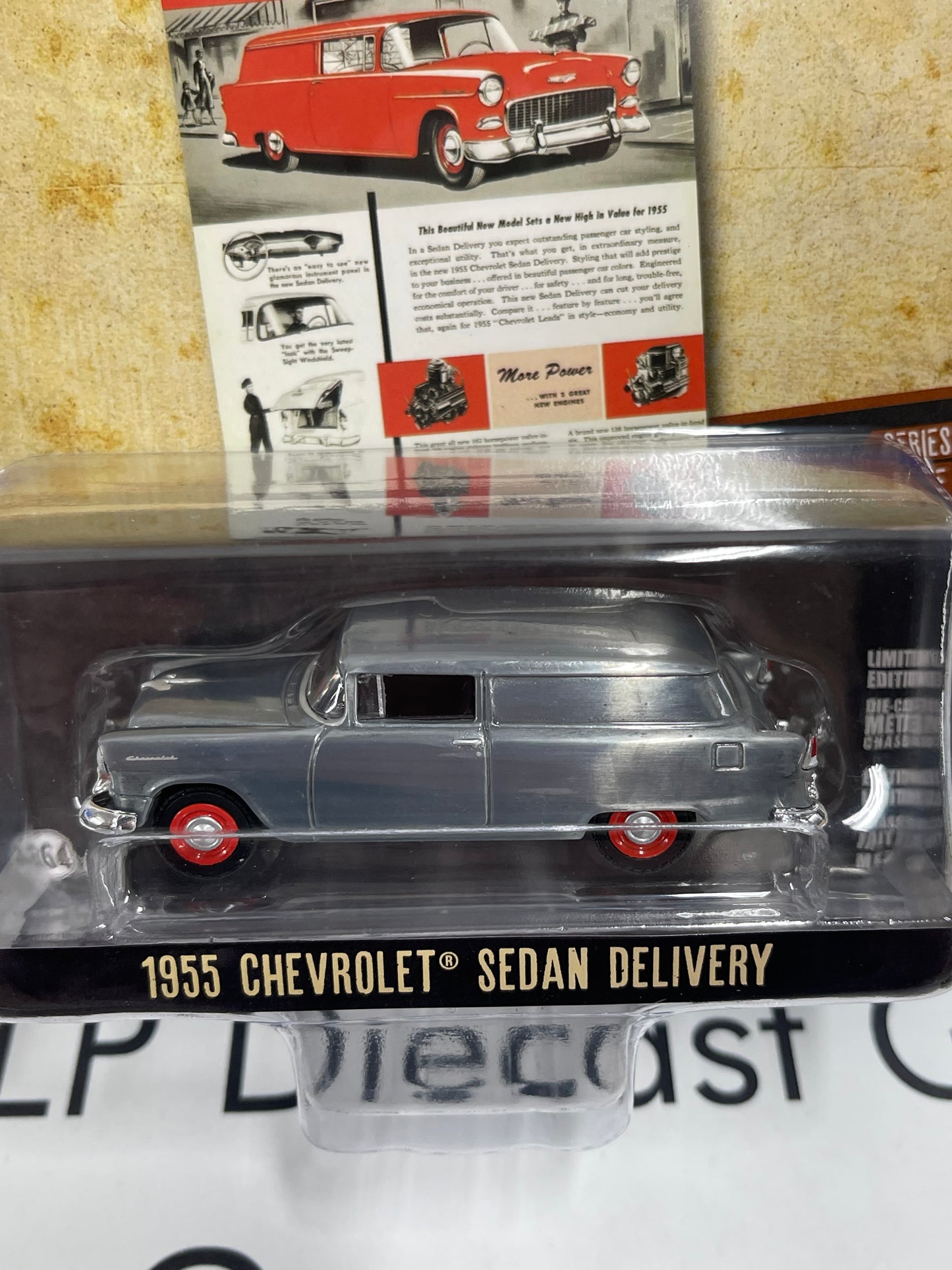 RAW CHASE GREENLIGHT 1955 Chevrolet Sedan Delivery 1:64 Diecast Vintage Ad Cars