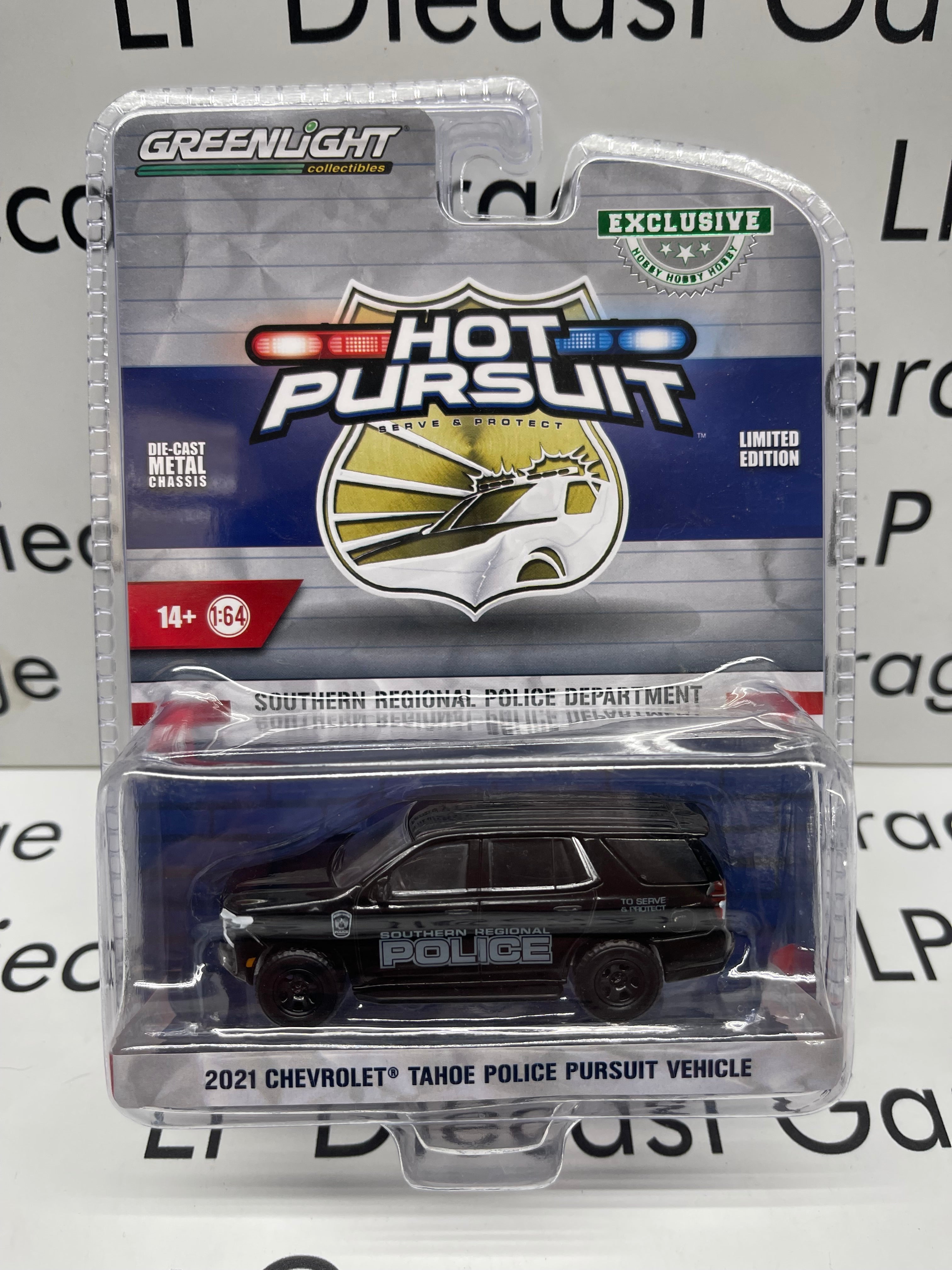 GREENLIGHT 2021 Chevrolet Tahoe Southern Regional Police Pursuit Vehic LP Diecast Garage