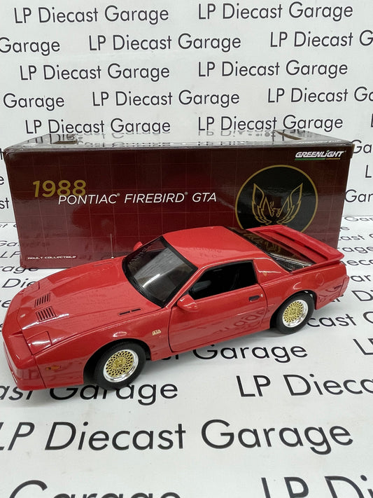 GREENLIGHT 1988 Pontiac Firebird GTA Red with Black Interior 1:18 Diecast