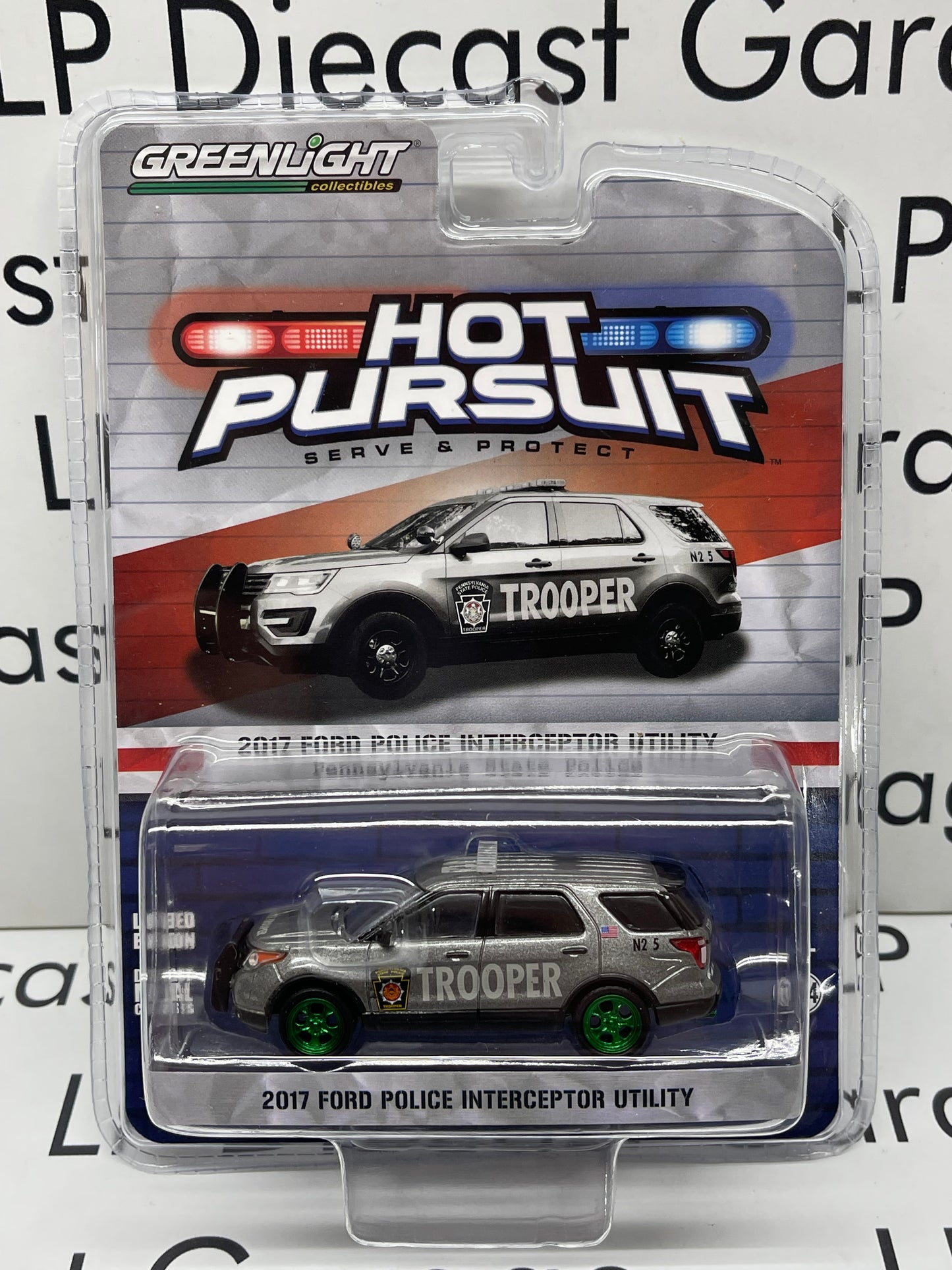 GREENLIGHT *Green Machine* 2017 Ford Police Interceptor Utility PA Trooper Pennsylvania State Police PSP Exclusive 1:64 Diecast