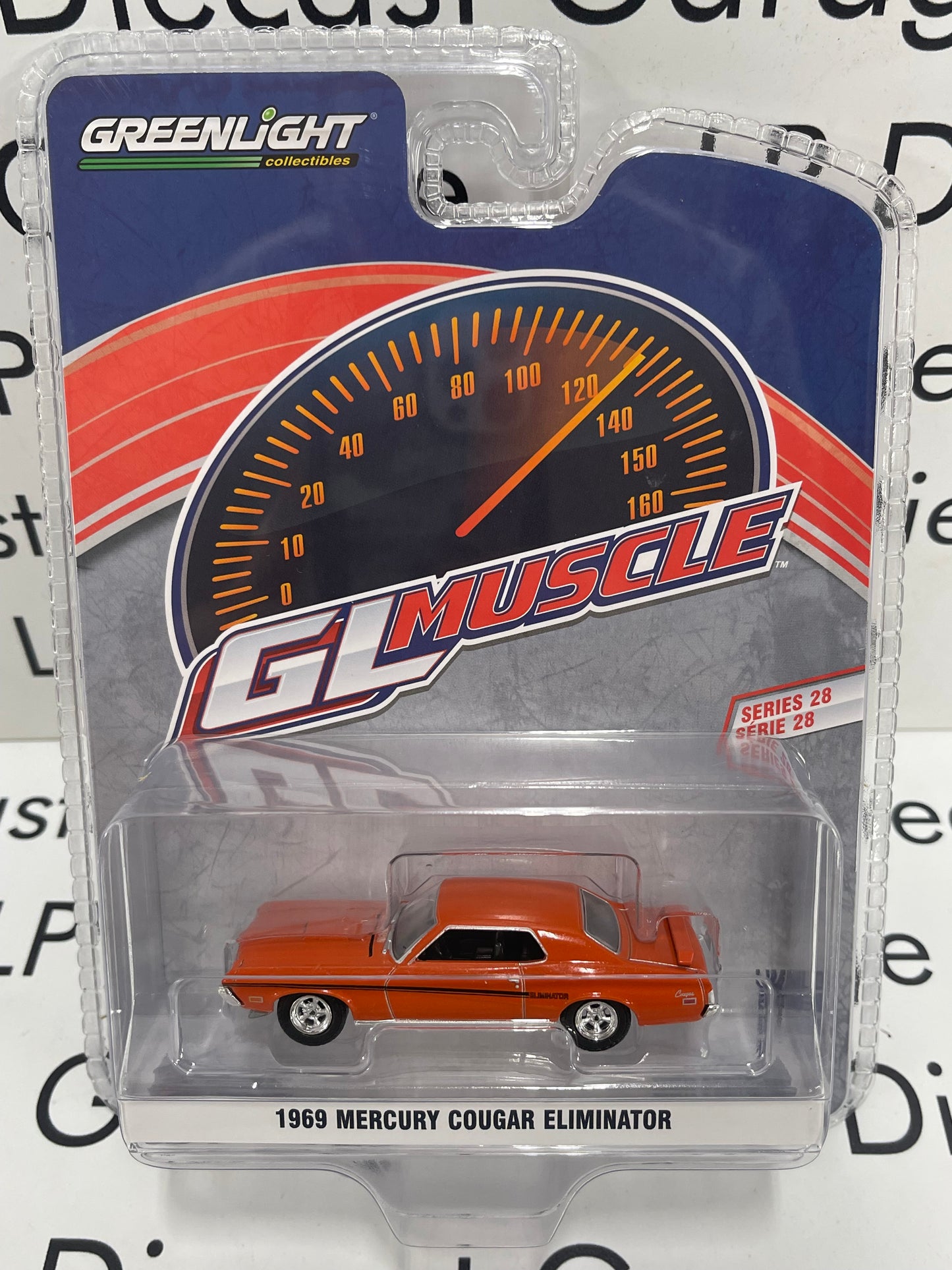 GREENLIGHT 1969 Mercury Cougar Eliminator Competition Orange GL Muscle 1:64 Diecast