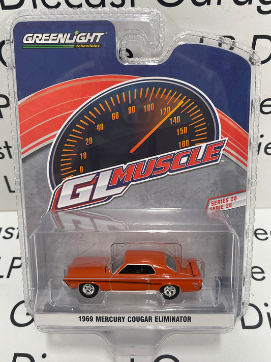 GREENLIGHT 1969 Mercury Cougar Eliminator Competition Orange GL Muscle 1:64 Diecast