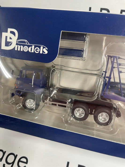 DD Models 1970 Mitsubishi Fuso Truck Car Transporter Blue 1:64 Diecast Model