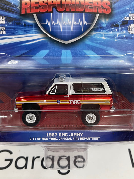 CHROME CHASE GREENLIGHT 1987 GMC Jimmy FDNY 1:64 Diecast First Responders