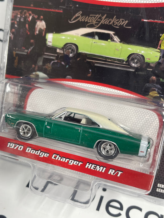 GREEN MACHINE CHASE GREENLIGHT 1970 Dodge Charger Hemi R/T 1:64 Diecast Barrett Jackson