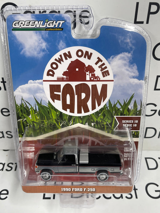 RAW CHASE GREENLIGHT 1990 Ford F-250 Black 1:64 Diecast Down on the Farm Truck