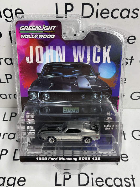 RAW CHASE GREENLIGHT 1969 Ford Mustang Boss 429 John Wick 1:64 Diecast Hollywood