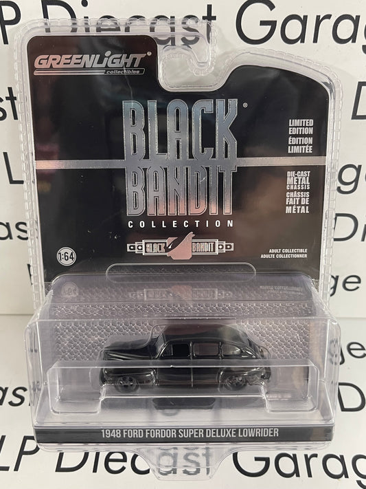 GREENLIGHT 1948 Ford Fondor Super Deluxe Lowrider Black Bandit Series 1:64 Diecast