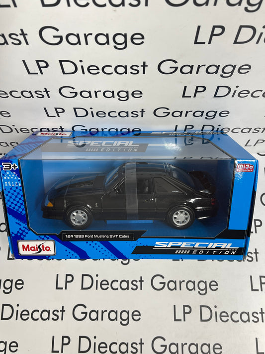 MAISTO 1993 Ford Mustang SVT Cobra Black 1:24 Scale Diecast MiJo