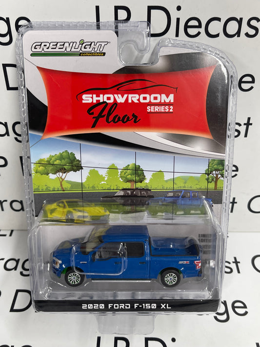 GREEN MACHINE CHASE GREENLIGHT 2020 Ford F-150 Blue Showroom 1:64 Diecast