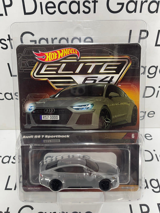 HOT WHEELS Audi RS 7 Sportback Gray Collectors Elite 64 1:64 Diecast