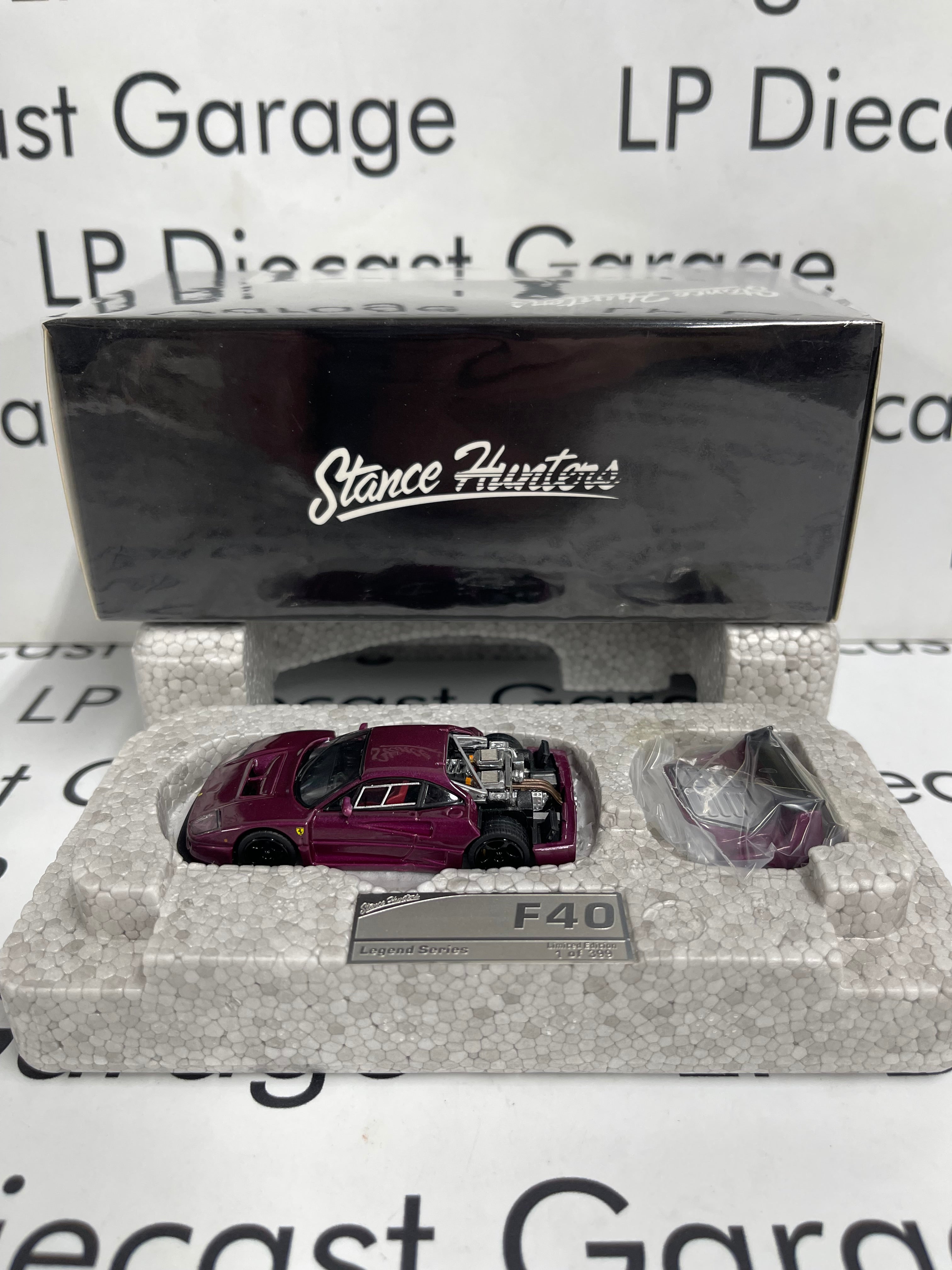 STANCE HUNTERS Ferrari F40 Purple Legend Series 1:64 Diecast – LP ...