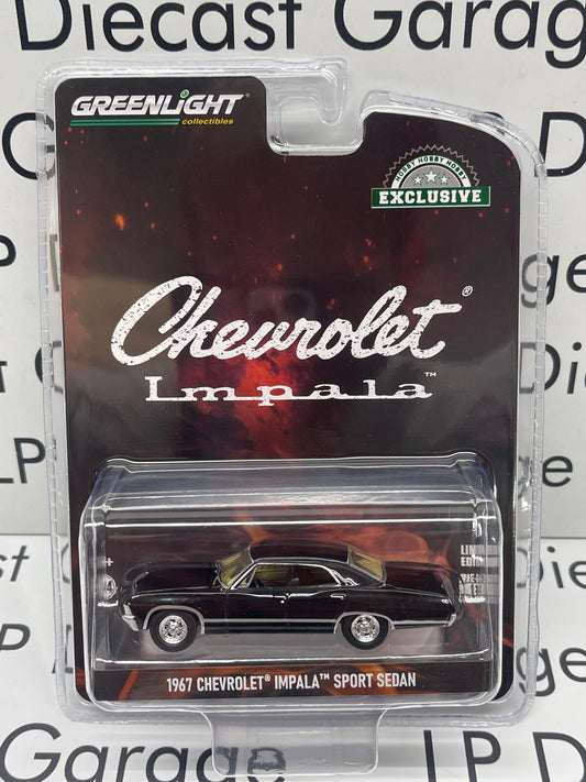 GREENLIGHT 1967 Chevrolet Impala Sport Sedan Black Exclusive 1:64 Diecast