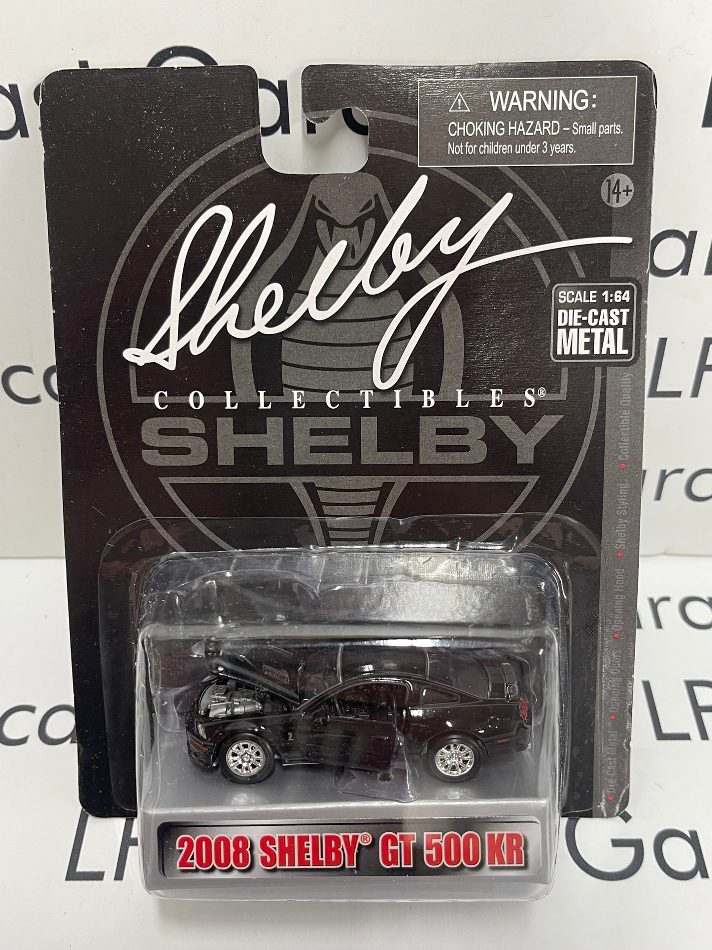 SHELBY COLLECTIBLES 2008 Ford Mustang Shelby GT500 KR Black 1:64 Diecast