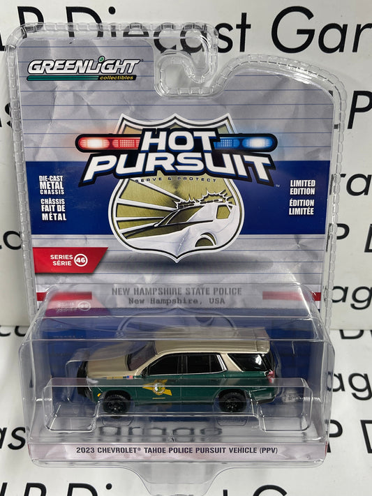 GREENLIGHT 2023 Chevrolet Tahoe Police New Hampshire 1:64 Diecast Hot Pursuit