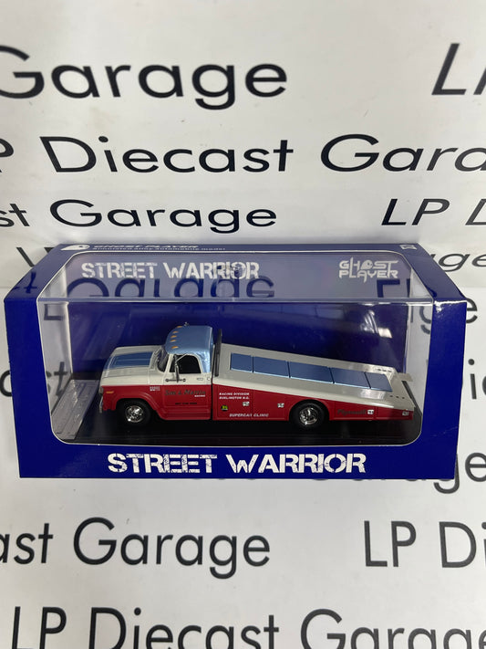 STREET WARRIOR 1970 Dodge D300 Ramp Truck Sox & Martin Racing 1:64 Diecast Ghost Player