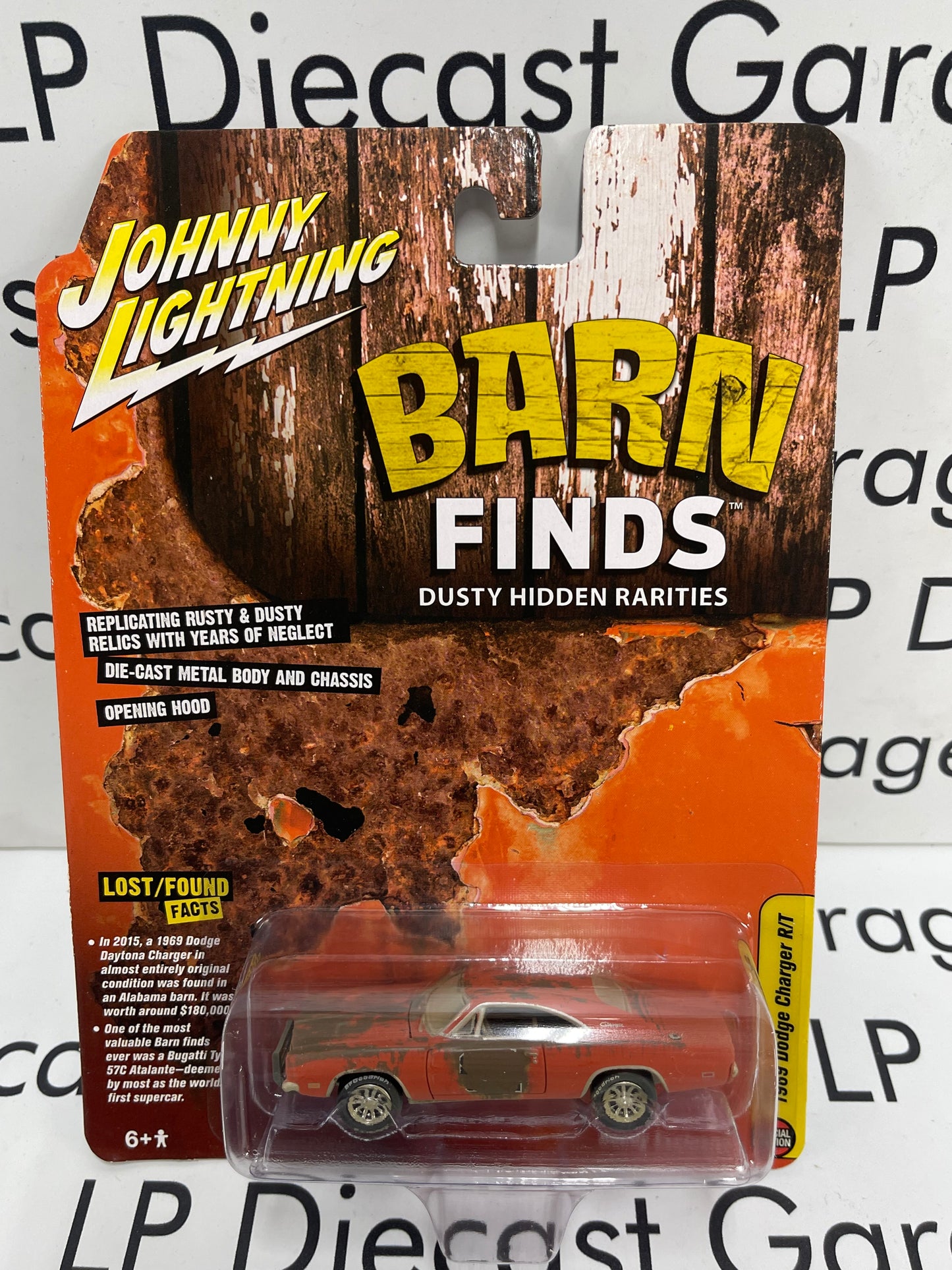 JOHNNY LIGHTNING 1969 Dodge Charger Barn Finds General Lee 1:64 Diecast