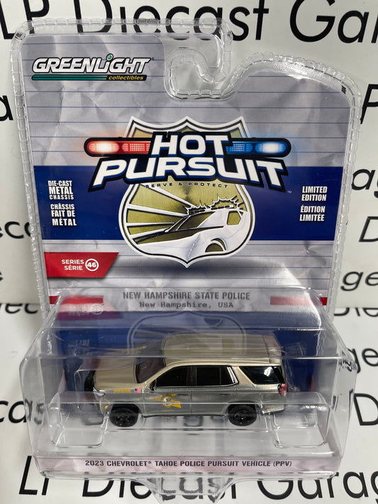 RAW CHASE GREENLIGHT 2023 Chevrolet Tahoe Police New Hampshire 1:64 Diecast