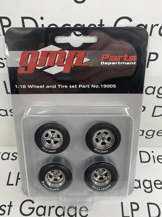 GMP Wheelset 5-Spoke Mag Muscle Car Wheel & Tire Pack for 1:18 Diecast 19005