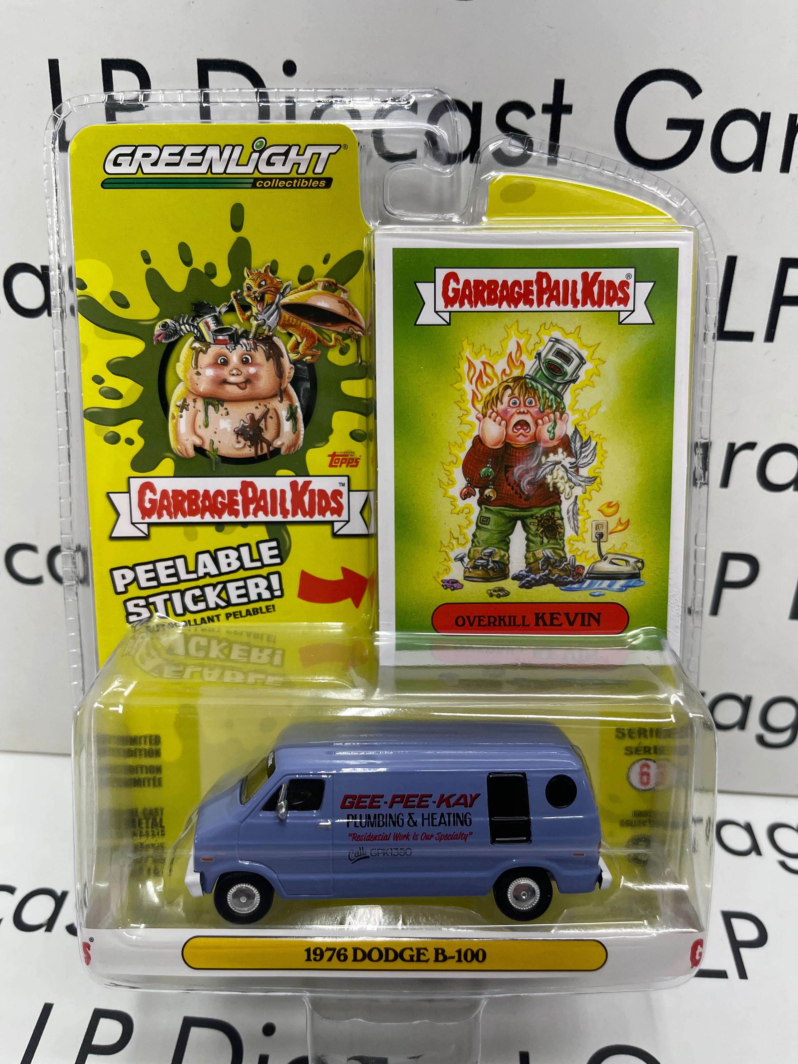 GREENLIGHT Garbage Pail Kids 1976 Dodge B-100 Gee Pee Kay Overkill Kev ...