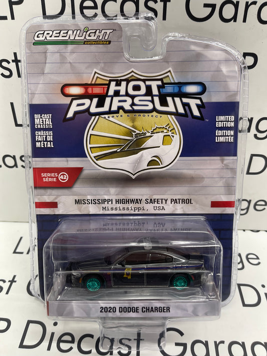 GREENLIGHT *GREEN MACHINE* 2020 Dodge Charger Mississippi Highway Patrol Police "Hot Pursuit" 1:64 Diecast