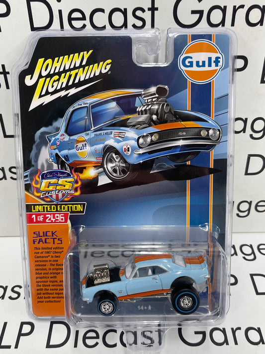 JOHNNY LIGHTNING 1967 Chevy Camaro Zingers Gulf CS Customs No Graphics 1:64 Diecast