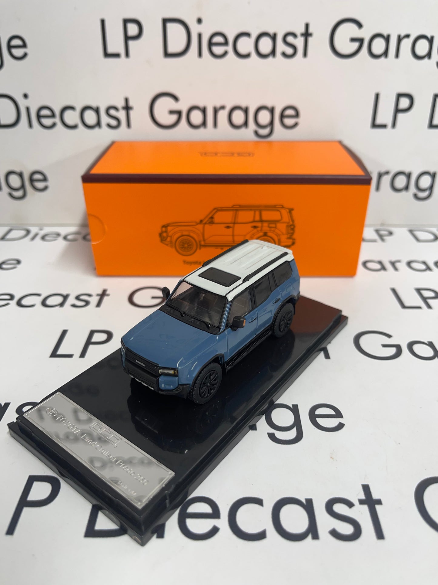 GCD 2024 Toyota Land Cruiser Prado 250 Heritage Blue LHD 1:64 Diecast