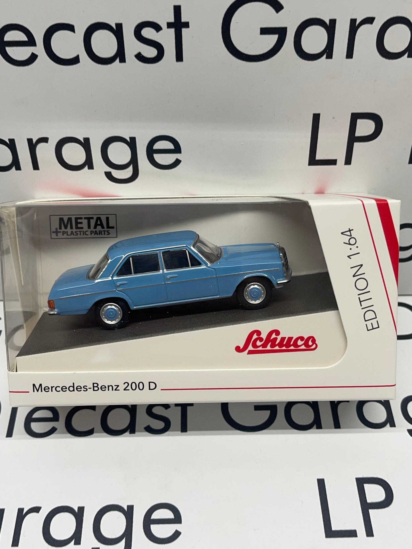 SCHUCO 1968 Mercedes Benz 200 D 4 Door Sedan Light Blue 1:64 Diecast