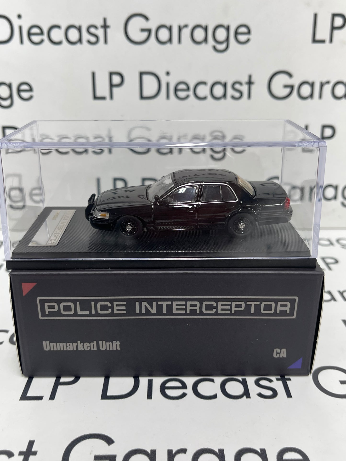 ROLLIN 2006 Ford Crown Victoria Unmarked Black Police Interceptor 1:64 Diecast