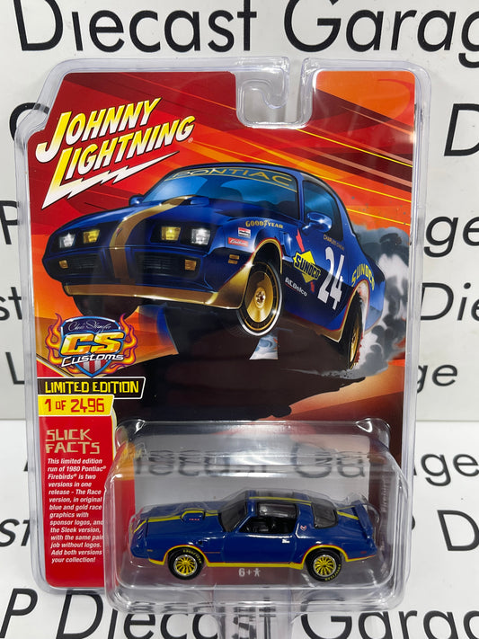 JOHNNY LIGHTNING 1980 Pontiac Firebird Sunoco Blue No Graphics CS Customs Exclusive 1:64 Diecast