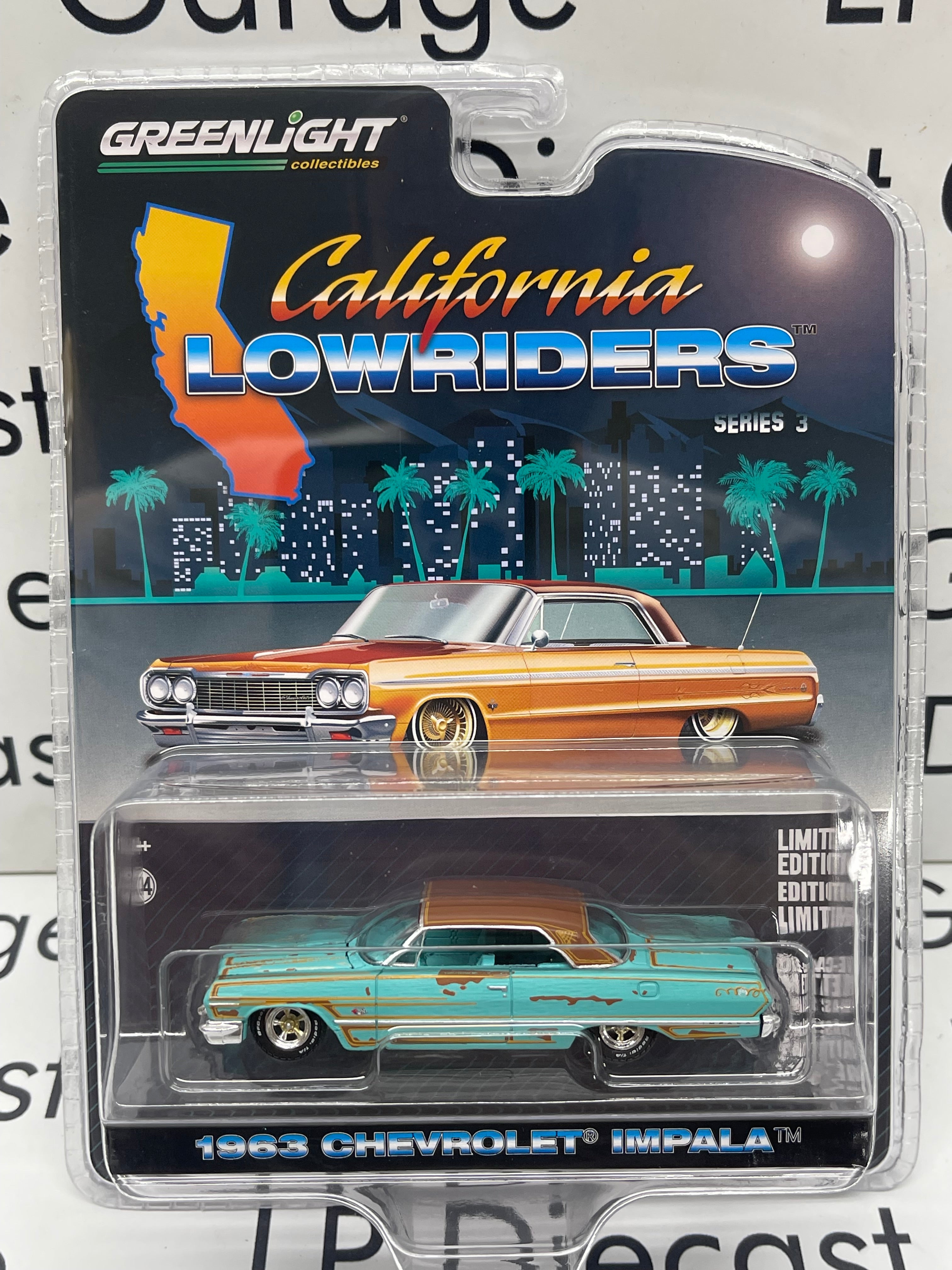 GREENLIGHT California Lowriders Series 3 1963 Chevrolet Impala Blue Pa ...