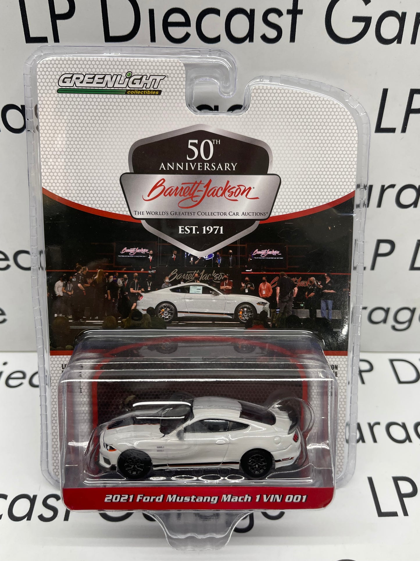 GREENLIGHT 2021 Ford Mustang Mach 1 Vin 001 Barrett Jackson Auctions 1:64 Diecast