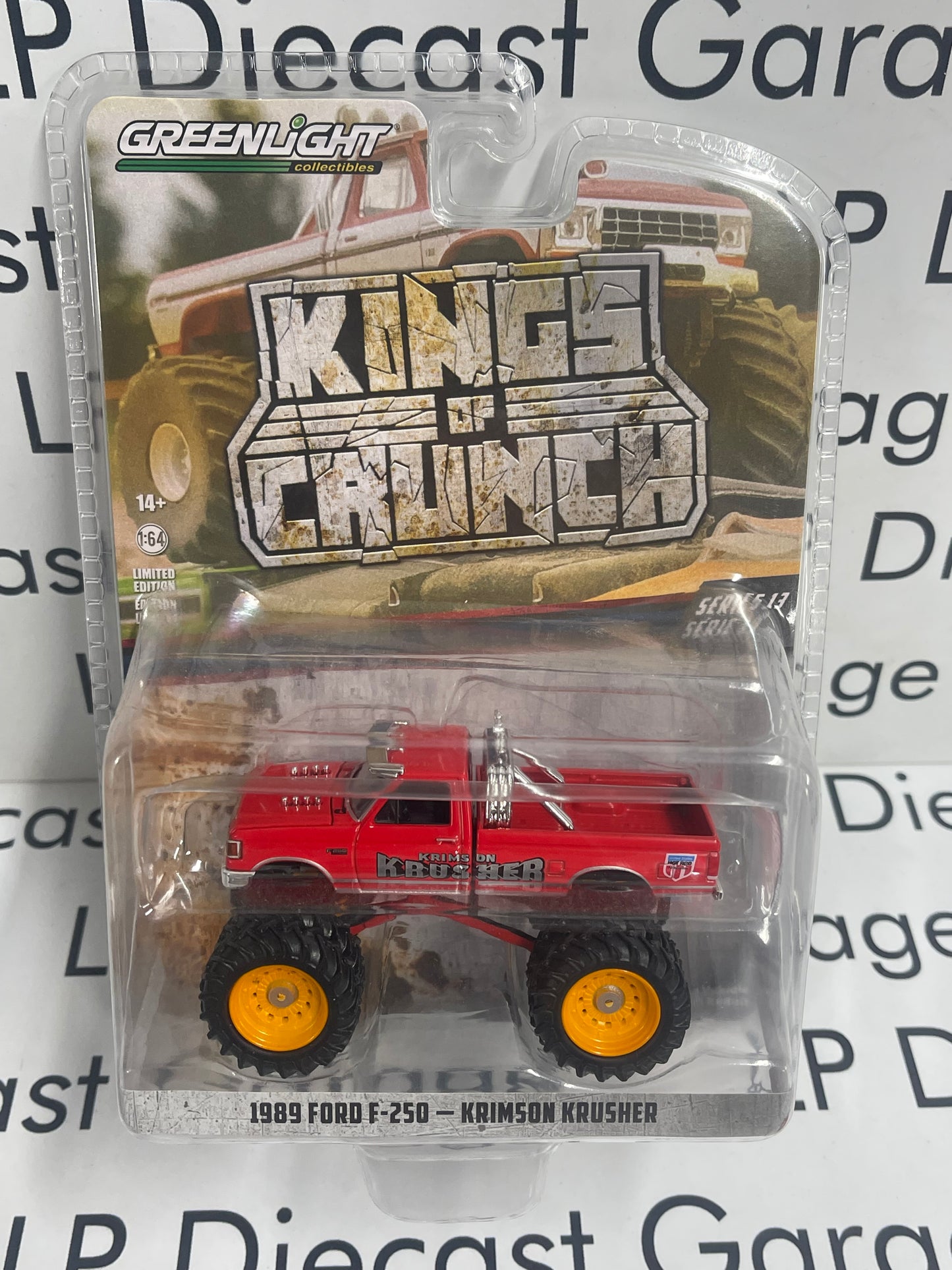 GREENLIGHT 1989 Ford F-250 Krimson Kruncher 1:64 Diecast King of Crunch