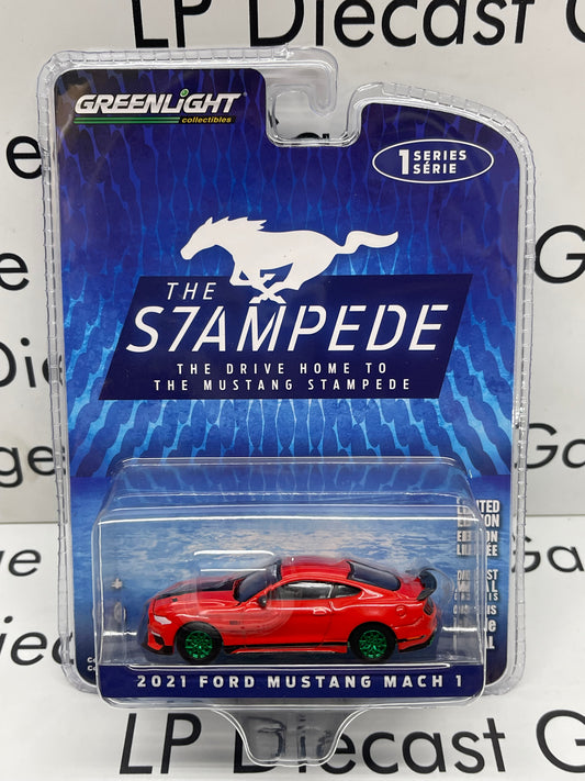 GREENLIGHT *GREEN MACHINE* 2021 Ford Mustang Mach 1 Mustang Stampede Series 1:64 Diecast