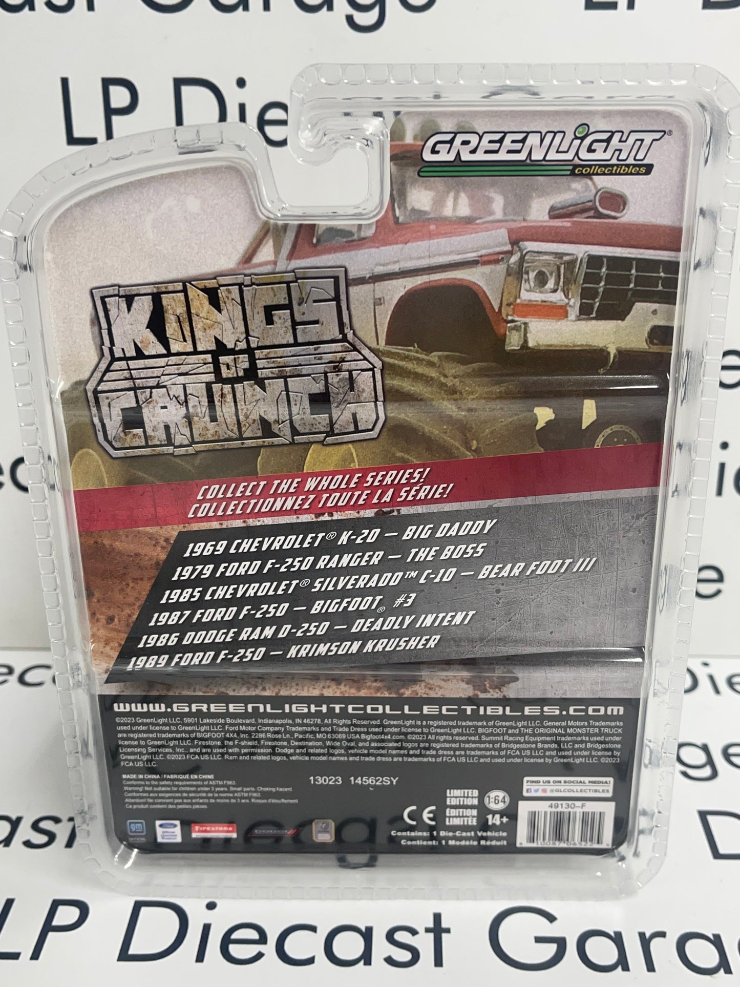 GREENLIGHT 1989 Ford F-250 Krimson Kruncher 1:64 Diecast King of Crunch