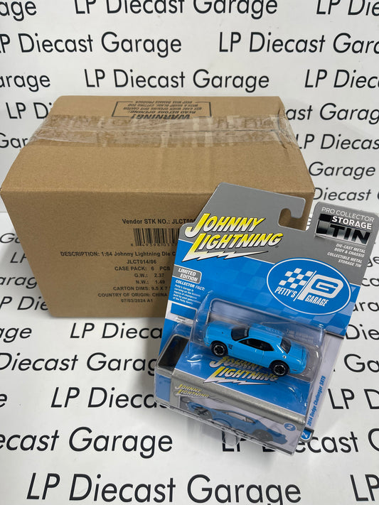 JOHNNY LIGHTNING 2014 Dodge Challenger SRT8 Blue 1:64 Diecast CASE OF 6PCS