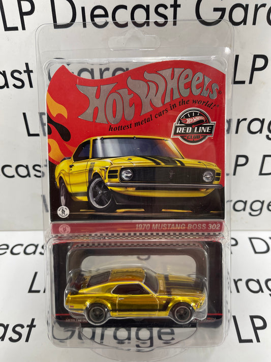 HOT WHEELS 1970 Ford Mustang Boss 302 RLC Club Car Gold 1:64 Diecast