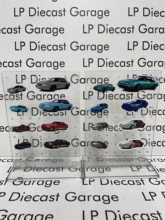 LP Diecast Garage 1987-1993 Ford Mustang Foxbody Hat Pin and Sticker Set Diecast Metal *Your choice of color*