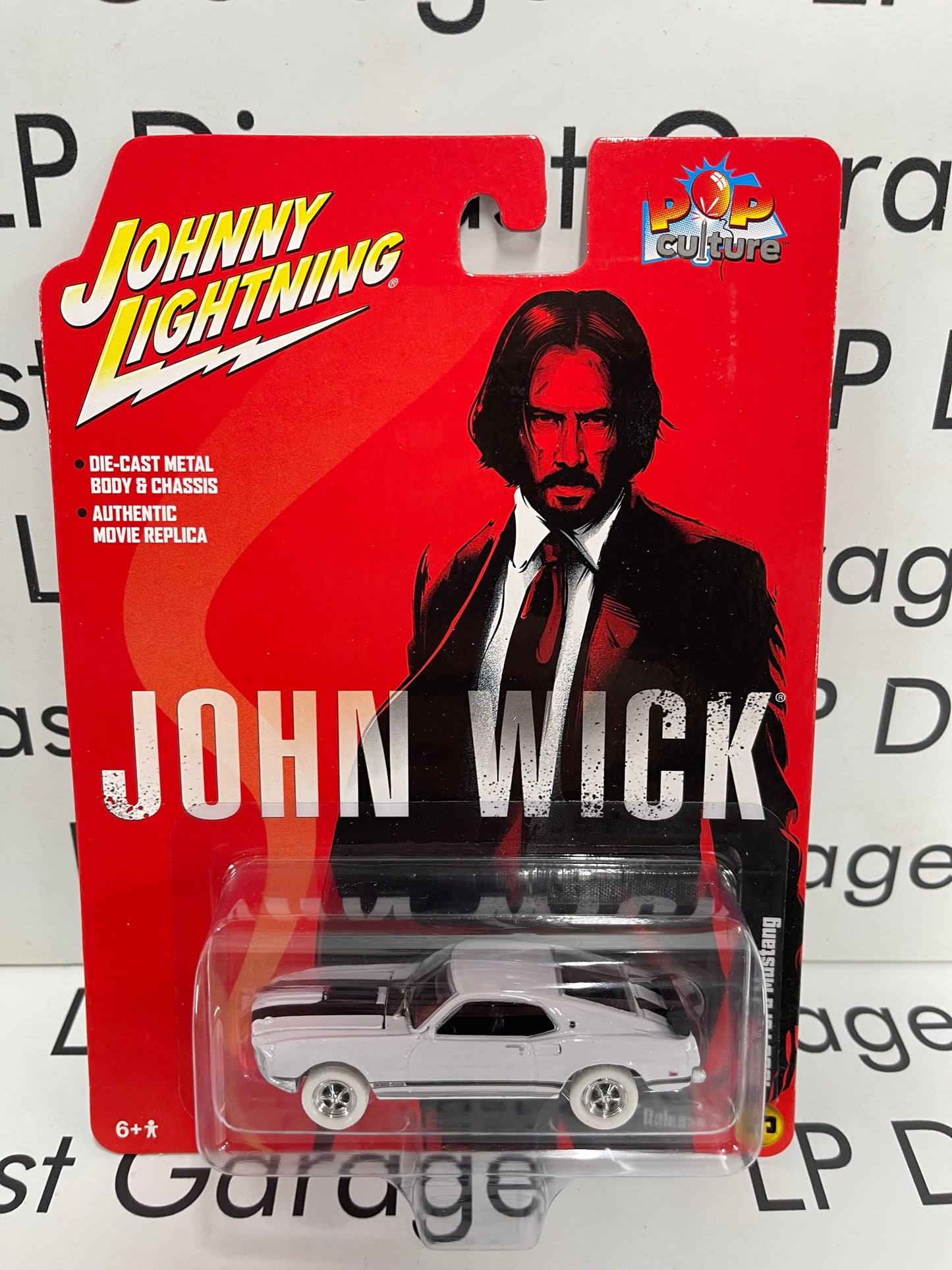 JOHNNY WHITE LIGHTNING *CHASE* 1969 Ford Mustang John Wick Pop Culture 1:64 Diecast