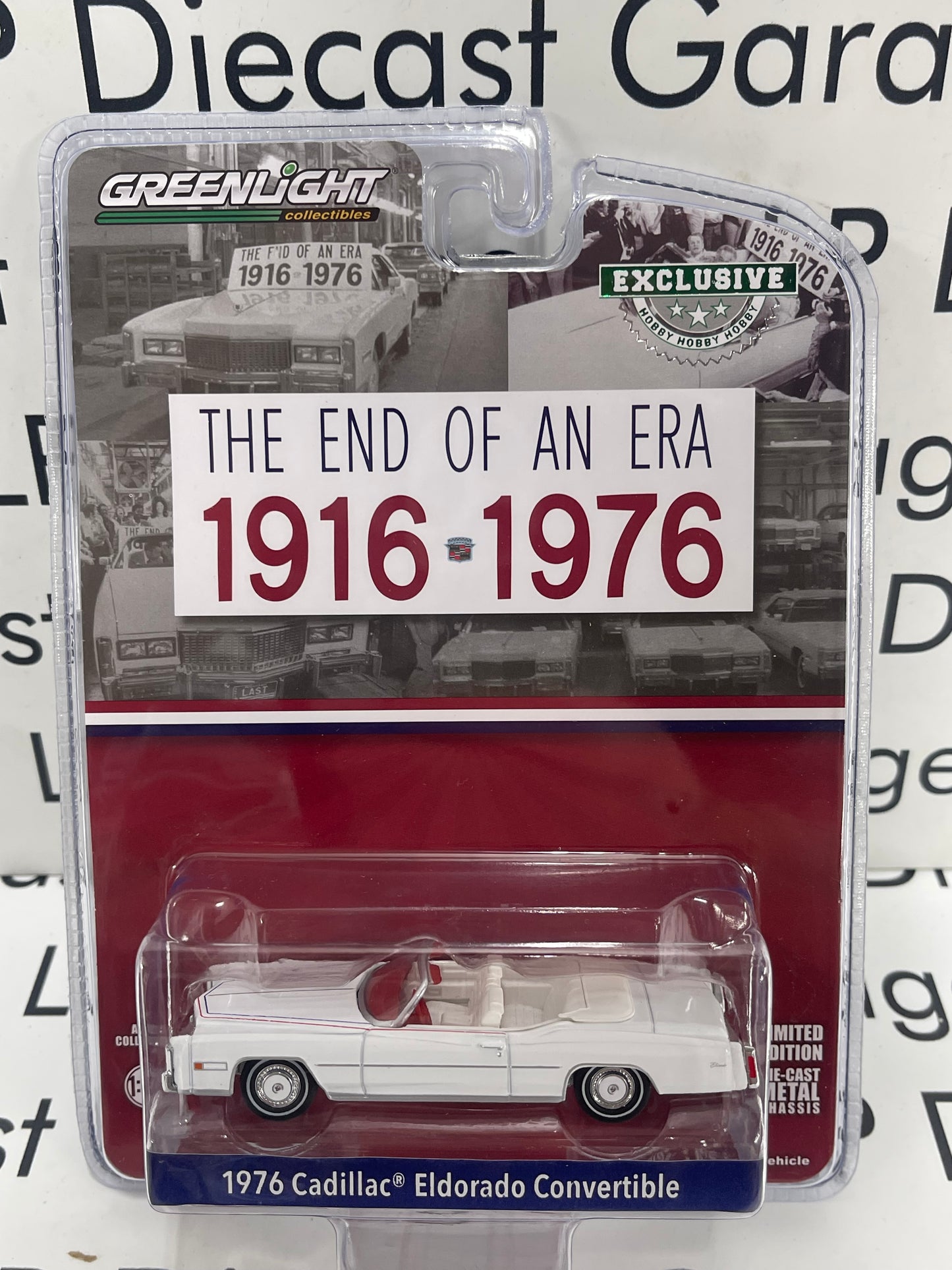 GREENLIGHT 1976 Cadillac Eldorado Convertible The End of an Era White Convertible 1:64 Diecast