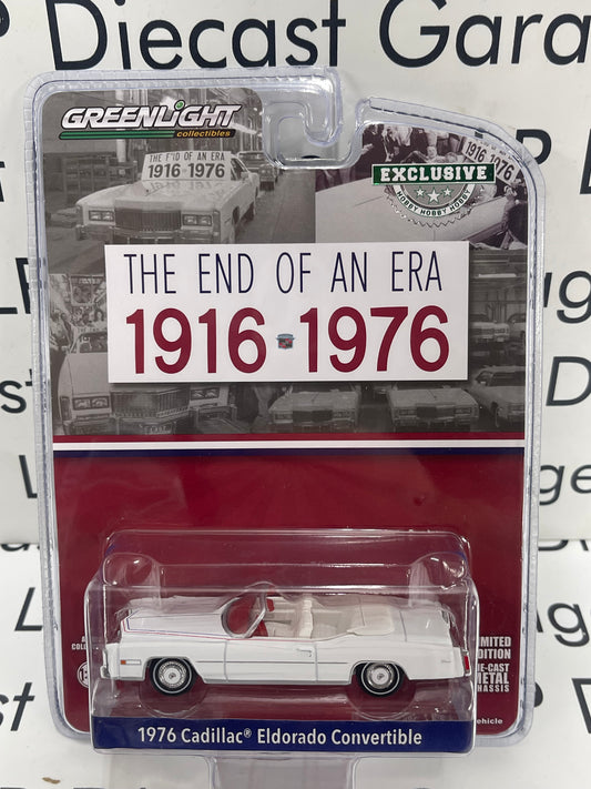 GREENLIGHT 1976 Cadillac Eldorado Convertible The End of an Era White Convertible 1:64 Diecast