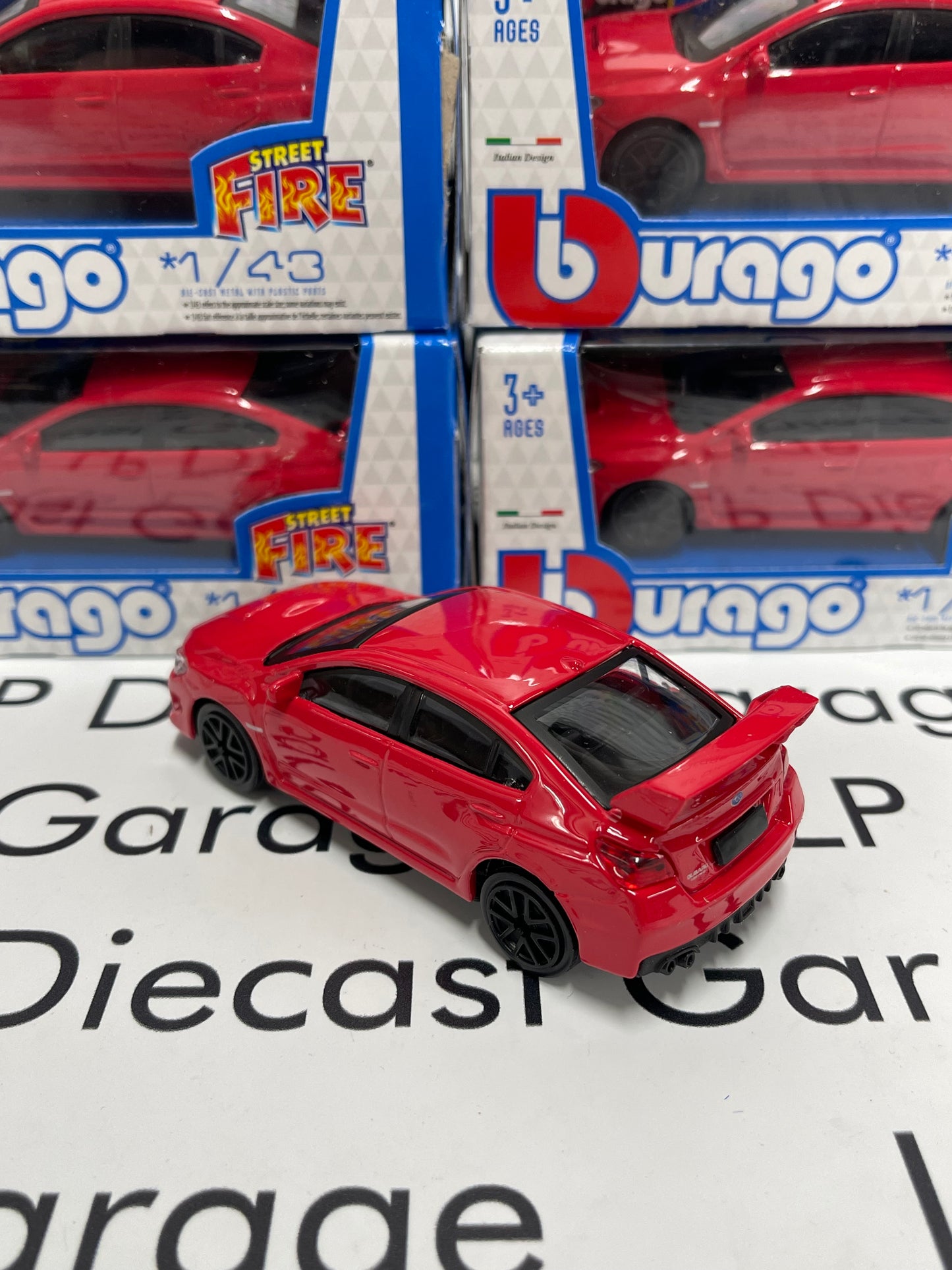 BURAGO 2017 Subaru WRX STi Carmodel Exclusive Red 1:43 Diecast