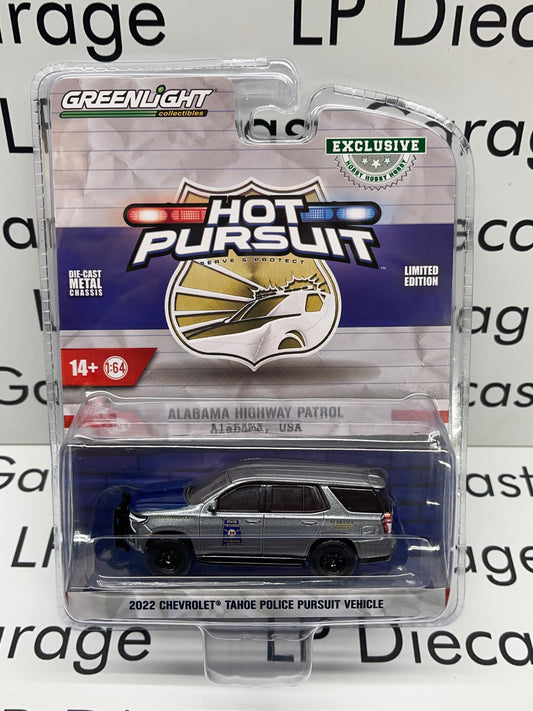 GREENLIGHT 2022 Chevrolet Tahoe Police Pursuit Vehicle Alabama Highway Patrol Hot Pursuit 1:64 Diecast