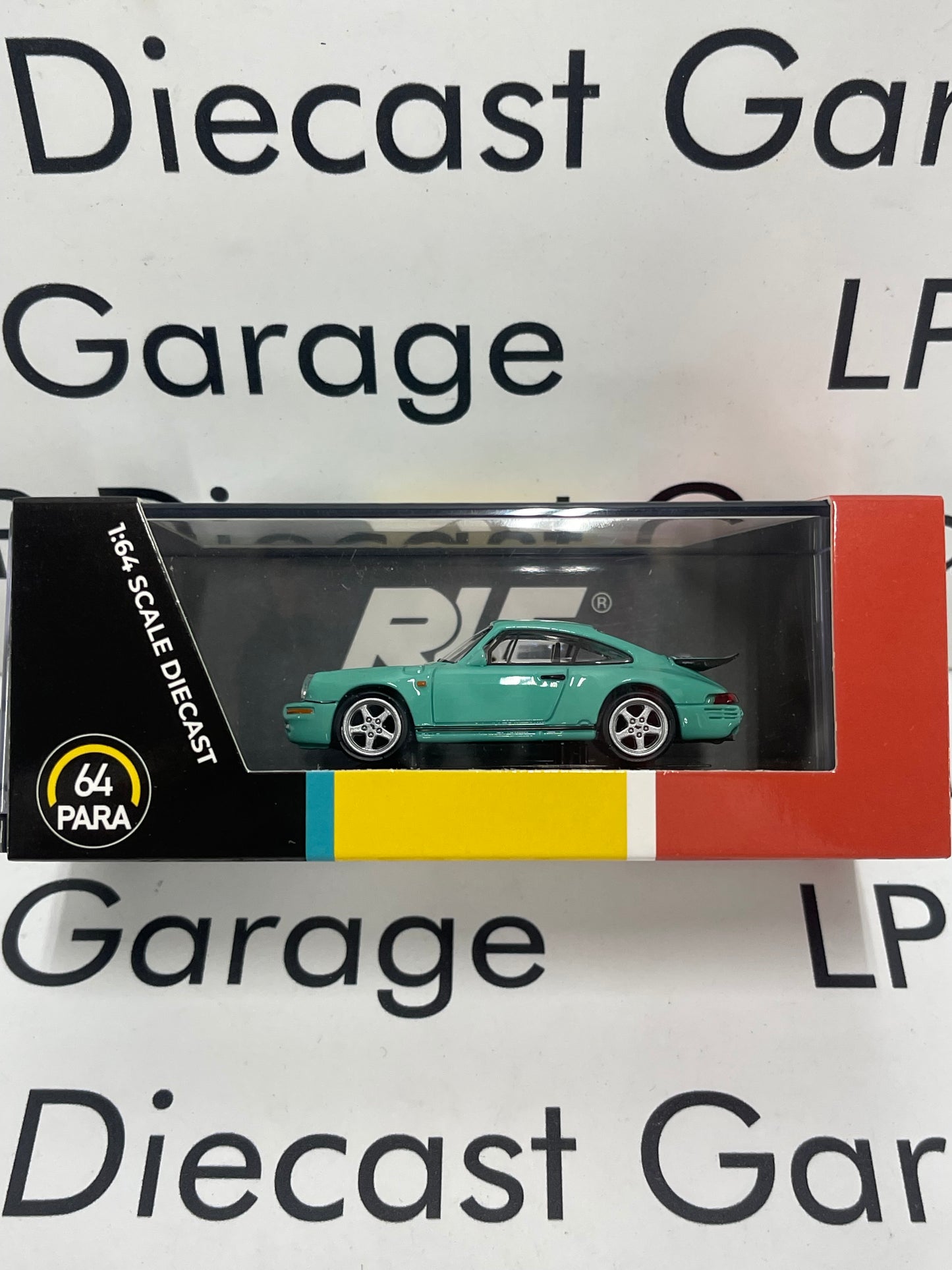 PARAGON MODELS Para 64 1987 Porsche 911 RUF CTR Yellowbird Mint Green 1:64 Diecast