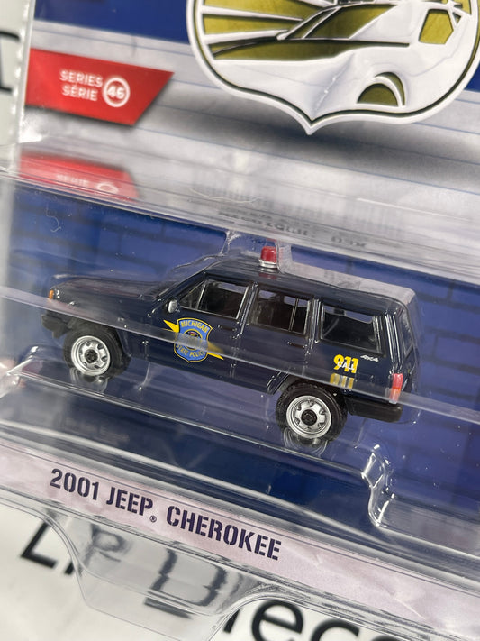 GREENLIGHT 2001 Jeep Cherokee Michigan State Police 1:64 Diecast Hot Pursuit