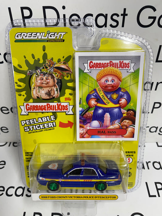 GREEN MACHINE CHASE GREENLIGHT 2008 Ford Crown Victoria Police 1:64 Diecast Garbage Pail Kids